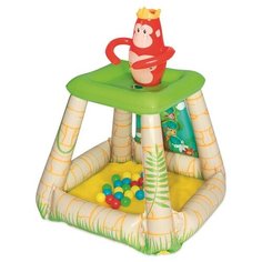 Надувной игровой центр Bestway 52266 Время джунглей, 25 цветных шариков, 107x89x86см