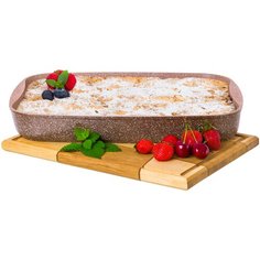 Противень толстостенный из литого алюминия с антипригарным покрытием "Гранит", 4 л Elan Gallery