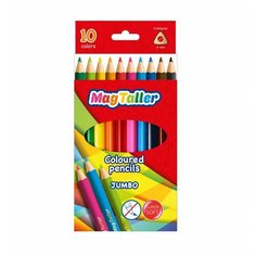 Карандаши цветные толстые Magtaller KUVIO JUMBO, 10 цветов