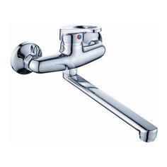 ЭВЕРЕСТ Смеситель для ванны с длинным поворотным изливом, однорычажный, хромированный, B46-028