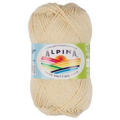 Пряжа Alpina "LOLLIPOP" 100% хлопок №09 бежевый - 10 мотков по 50 г