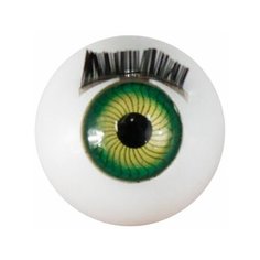 Глаза с ресничками круглые 18мм (зеленый) 100 шт АЙРИС пресс