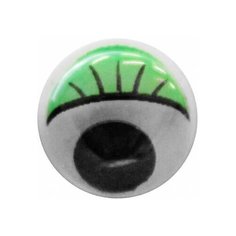 TEY-019 Глаза бегающие с цветным веком 15мм (зеленый) 100 шт АЙРИС пресс