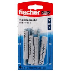 Дюбель универсальный UX, винт-шуруп fischer STST 8X80,4шт.