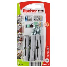 Дюбель универсальный с шурупом fischer FU 10X60,4шт.