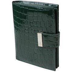 Портмоне, права, паспорт Dimanche "Nice" зеленый крокодил 43095, натуральная кожа