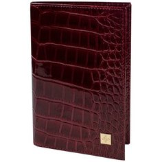 Обложка для паспорта Dimanche "Вишневый крокодил" 10056, натуральная кожа