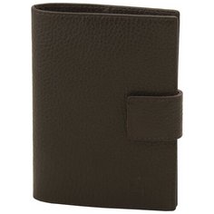 Обложка с хлястиком Dimanche "Street Brun" 325, натуральная кожа