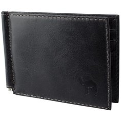 Зажим с отделением для мелочи Dimanche "Camel" черный 889/M, натуральная кожа