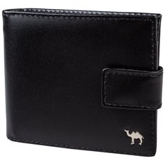 Портмоне с хлястиком Dimanche "Camel" премиум черный 954/K, натуральная кожа