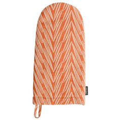 Варежка-прихватка из хлопка с графичным принтом Колосья Russian North, 26х14 см Tkano