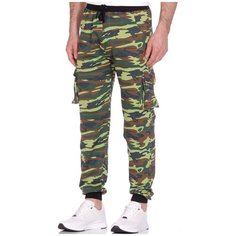 Брюки N.O.A., размер 54, салатовый/т.коричневый NOA