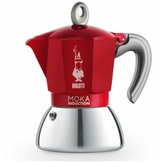 Гейзерная кофеварка Bialetti Moka Induction Red на 4 порции 6944