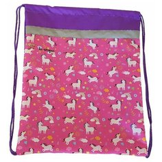 Мешок для обуви №1 School "Unicorns", 350x420 мм, со светоотражателем