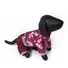 ЗООФОРТУНА Комбинезон для собак теплый девочка 30см, красный