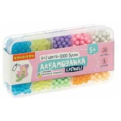 Набор для творчества BONDIBON. Аквамозаика бусины (6+2 цветов+ неоновые бусины, 1000 шт)
