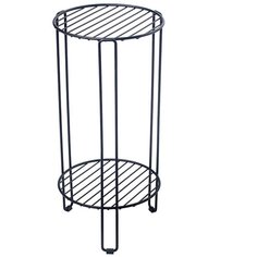 Подставка для цветов ilwi из стали черная напольная двухъярусная лофт О-1