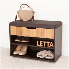 Обувница тумба для обуви Мальта Венге/Орех лион 614х470х314 Letta