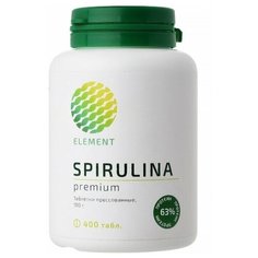 Спирулина ELEMЕNT, высшее качество, 250 мг, 400 таблеток, банка 100 г. (курс на месяц). Element
