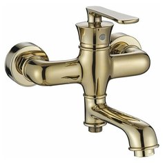 HAIBA HB60181-5 Смеситель для ванны латунный с поворотным изливом и душевой лейкой, золотистый