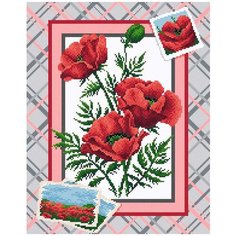 МС-029 Алмазная мозаика Маковое великолепие38*48см Brilliart М.П.Студия