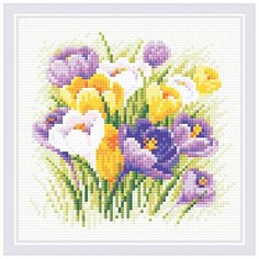 AM0060 Набор алмазной мозаики Риолис Крокусы 20*20см