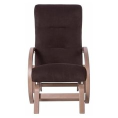 Кресло-качалка маятник Мэтисон ткань Грей браун, каркас шимо Мебелик