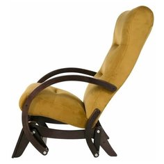 Кресло-качалка маятник Мэтисон ткань охра, каркас венге структура Мебелик