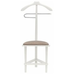 Вешалка костюмная с сиденьем В 26Н белый Мебелик