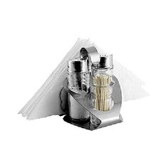 Набор для специй соль, перец, стак. д/зуб. , салф.; сталь нерж.,стекло, Prohotel, арт. BF-4202