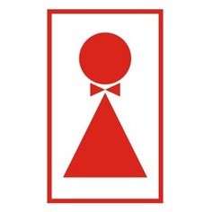 Знак вспомогательный "Туалет женский", прямоугольник, 120х190 мм, самоклейка, 610041/В 38 Foliant