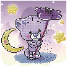 Кристальная мозаика (алмазная вышивка) "ФРЕЯ" ALV-83 "Волшебный цветок" 30 х 30 см