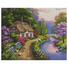 PaintBoy Алмазная вышивка Деревенский домик у речки 40x50 см (GF4209)