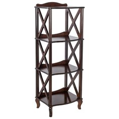 Этажерка-стеллаж "Джульетта-3" орех Мебелик