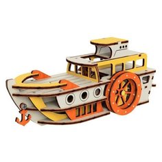 Rezark Пазл 3D фанера Пароход 8.6x19x6.6 см (MW-3012)