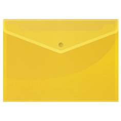 OfficeSpace Папка-конверт на кнопке А4, пластик 150 мкм желтый