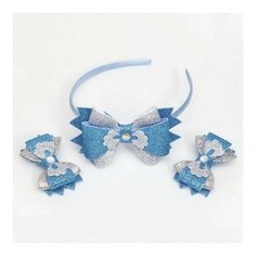 Волшебная мастерская Набор для творчества с фоамираном Набор для творчества Ободок + заколки (голубо-серебряный) 15x12 см (VM-ОВ-03)