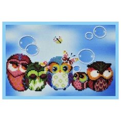 Картины бисером Вышивка бисером Веселые совята 9 25x17 см (Р-137)