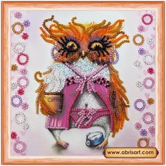 Абрис Арт Вышивка бисером Сова с чашкой кофе 15x15 см (AM-104) Abris ART