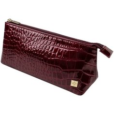 Косметичка Dimanche "Вишневый крокодил" 60056, натуральная кожа