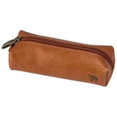 Ключница на молнии большая Dimanche "Camel" рыжий премиум 70002, натуральная кожа