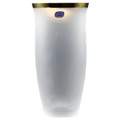 Ваза для цветов 23 см Crystalex CZ s.r.o. "Матовая с золотом" / 004596