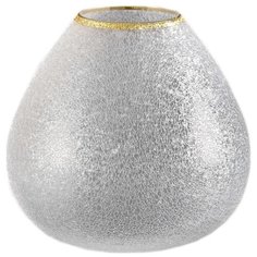 Ваза для цветов 18,5 см Crystalex CZ s.r.o. "Матовая Кракле /с отводкой золото" / 111377