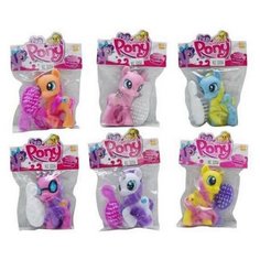 Лошадка в наборе с расческой, в ассорт. Junfa Toys