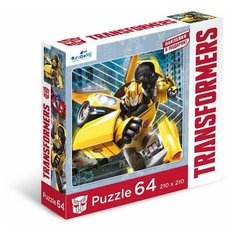 Пазл 64 Трансформеры. Бамблби +наклейки Origami