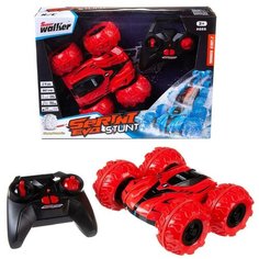 Машинка трюковая, двухстороняя р/у, цвет красный, 42,5х31х12 см Junfa Toys