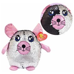 Мышка с пайетками 20 см игрушка мягкая A Btoys