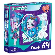 Пазл 64 Энчантималс Пэттер Павлина и Флэп (магнитик в подарок) Origami