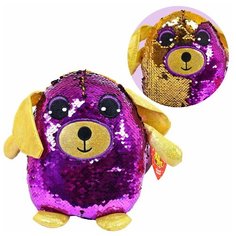 Собака с пайетками 20 см игрушка мягкая A Btoys