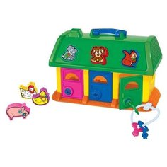 Сортер Домик для зверей 28 см, с ключиками, в сетке Cavallino